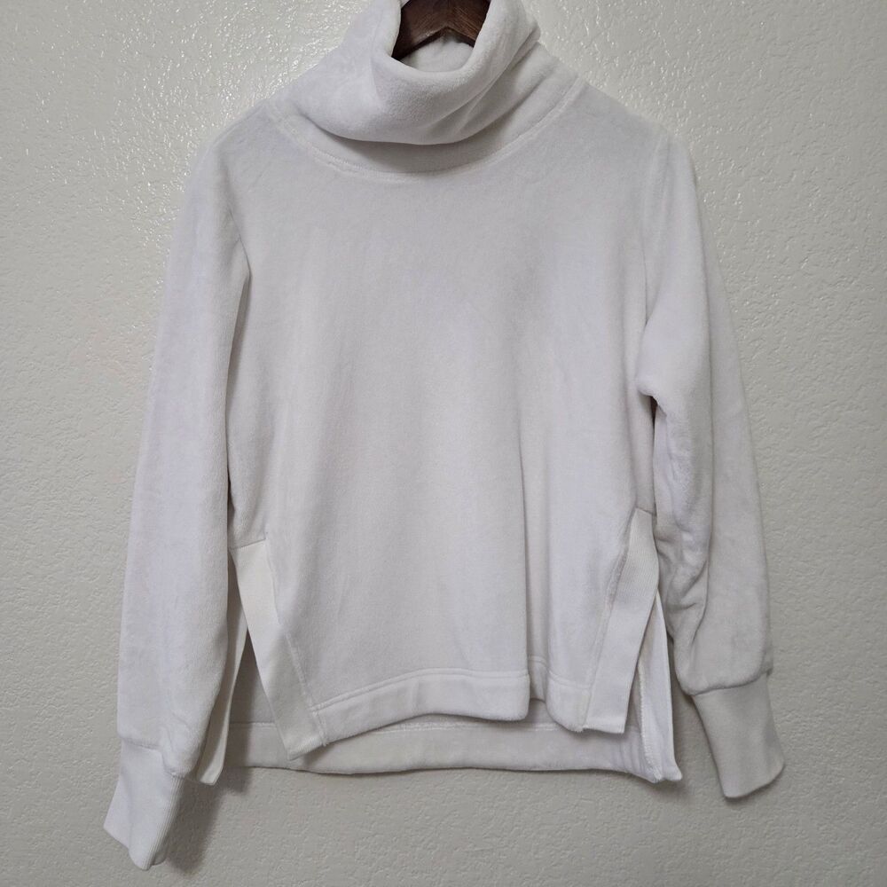 Athleta Women's Small Double Cozy Karma Funnel Neck Pullover Soft Plush Sweater